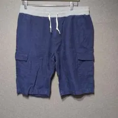 URBAN RESEARCH DOORS 短パン ネイビー リネン100%のサムネイル