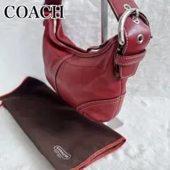 【未使用品】コーチ ソーホー ワンショルダーバッグ ボルドー レッド 赤系
