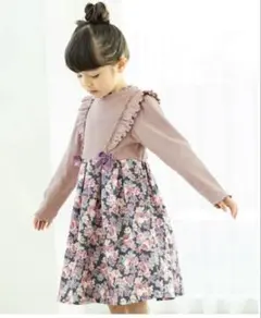 エニファム　anyFAM ワンピース 花柄 長袖　110