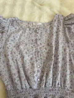 COLZA フラワープリント 半袖シャツワンピース