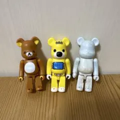 ベアブリック 3体セット 茶色・黄色・白