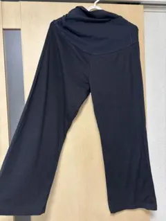マタニティ ブラック ワイドパンツ M-L