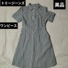TOMMY JEANS ギンガムチェック 半袖ワンピース Mサイズのサムネイル