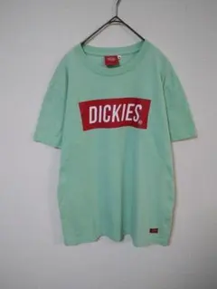 美品　ディッキーズ　Dickies　Tシャツ　メンズM　緑系色　ロゴ入のサムネイル