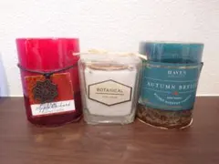 ※最終値下げ【新品 未使用品】アロマ ボタニカルキャンドル 3点セット