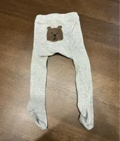 ベビーギャップ   くまタイツ  グレー