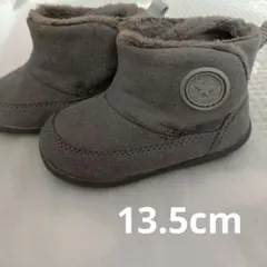 CONVERSE グレー ファー付きブーツ　13.5cm ムートン　ベビーブーツ