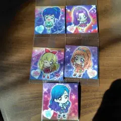 アイカツ！にふぉるめーしょんシールウエハース いちご 美月 あおい マリア そら