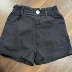 キッズ ハーフパンツ ブラック ウエストゴム