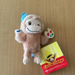 【新品】おさるのジョージ 赤いほっぺ おえかきマスコット ぬいぐるみ