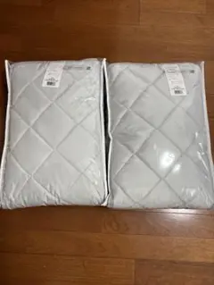 西川 フランネル毛布敷きパッド シングル 新品 100x205cm グレー 2枚
