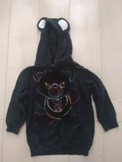 JOEY HYSTERIC クマ刺繍 ブラックパーカー XS