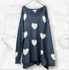 Christopher & Banks ハート柄 ニットセーター XL ゆったり