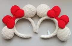 即日発送　ディズニークリスマス　ニット　カチューシャ　ミニー　リルリンリン　ボア