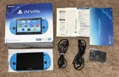 PS Vita 本体 アクアブルー　32GBメモリーカード付　箱説付