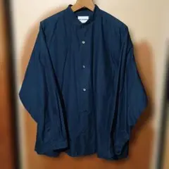 BIG SHIRTS ネイビー シャツ 日本製　XL相当　417　エディフィス