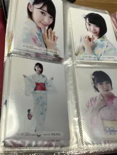ニ*ル様 宮脇咲良 HKT48 公式トレカ 2枚セット レアカード 似顔絵 浴衣