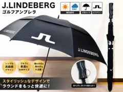 【美品】J.LINDEBERG ゴルフ傘 晴雨兼用 大判 アンブレラ 黒のサムネイル
