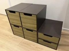 ニトリ リバーシブル 引き出し 2段 廃盤品 ブラウン 小物収納 小物入れのサムネイル