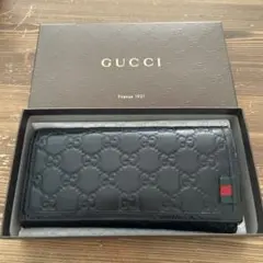 GUCCI ブラックレザー 長財布