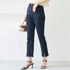 コカ　デニムパンツ スリットデニム スキニー　インディゴ