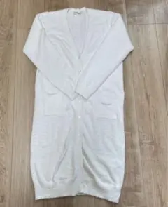 Cocoonist ホワイト ロングカーディガン