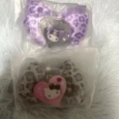 サンリオ シークレットチャーム アニマルリボン ヒョウ柄　クロミ　キティ