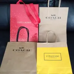 コーチ★エスティーローダー★ロクシタン　ショップ紙袋　4点