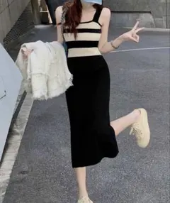 SHEIN ノースリーブ ニットワンピース