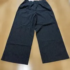 UNIQLO ストライプ ワイドパンツ グレー XL