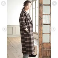 earth music&ecology チェック柄チェスターコート