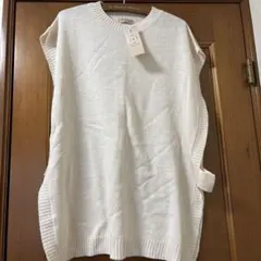 Samansa Mos2 ホワイトニットベスト