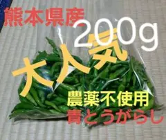 今年も始めます！徳用。熊本県産青唐辛子200g　大人気　辛い　おいしいのサムネイル