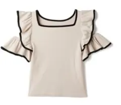 GRL フリルオープンショルダー　トップス　アイボリー