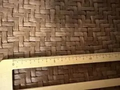 ヒゴ測定画像 つる工房鷹山 山葡萄 網代編み かごバッグ内布ポケット付 三越購入のサムネイル