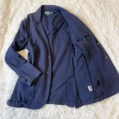 Polo Ralph Lauren テーラードジャケット ネイビー ポロ生地 M