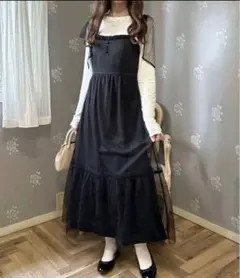 アプレジュール キャミワンピース ブラック