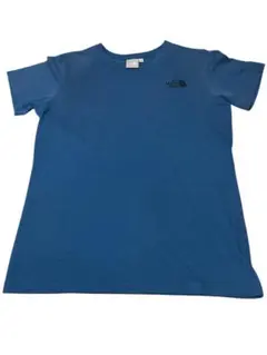 ノースフェイス 半袖 Tシャツ Mサイズ ワンポイントロゴ ブルー ポリエステル
