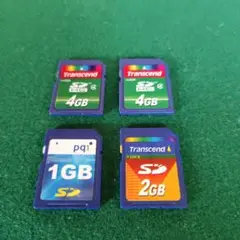 Transcend SDカード 1GB 2GB 4GB セット