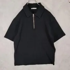 ZARA ブラック サイズ38 M相当 ハーフジップ ポロシャツのサムネイル