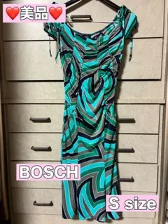 ♡美品♡BOSCH 幾何学模様オフショルダーワンピース【36サイズ】のサムネイル