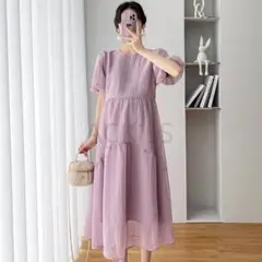 カットソーワンピース 半袖 マタニティ