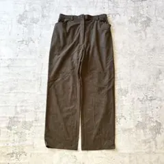 Seninon スエードパンツ スラックス ベロア ブラウン ゆったり ワイド