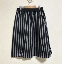 Lisetteリゼットストライプスカート黒S〜M春夏上品