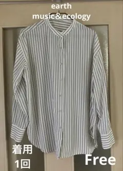 earth music＆ecology ストライプブラウス　シャツ