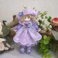 スラリークラフト キーホルダードール♡パープル(aya作)♡のサムネイル