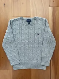 Polo Ralph Lauren グレー ケーブルニットセーター　4T