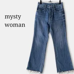 ミスティウーマンmysty woman フレアデニムパンツ　カットオフジーンズのサムネイル