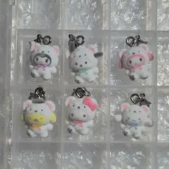 サンリオキャラクターズ　ふわふわスノー　めじるしアクセサリー　コンプリート　6個