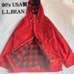 90's USA製 L.L.BEAN マウンテンパーカー S 赤　レッド